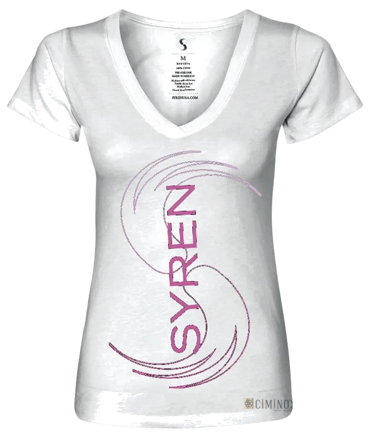 Camiseta branca com logo Syren
