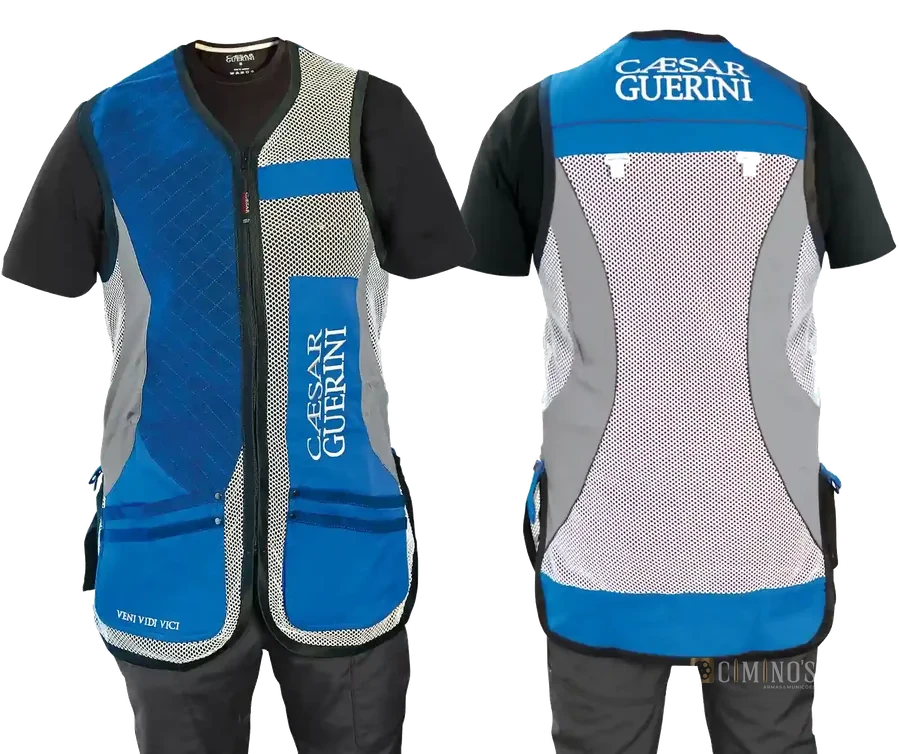 Colete de tiro Trap azul-claro, com alcantara azul