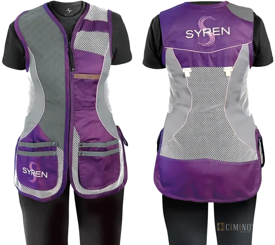Colete de tiro Syren Sporting roxo, com alcantara cinza