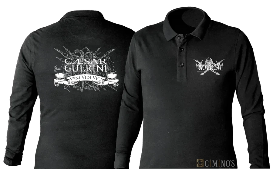 Polo preta de manga longa