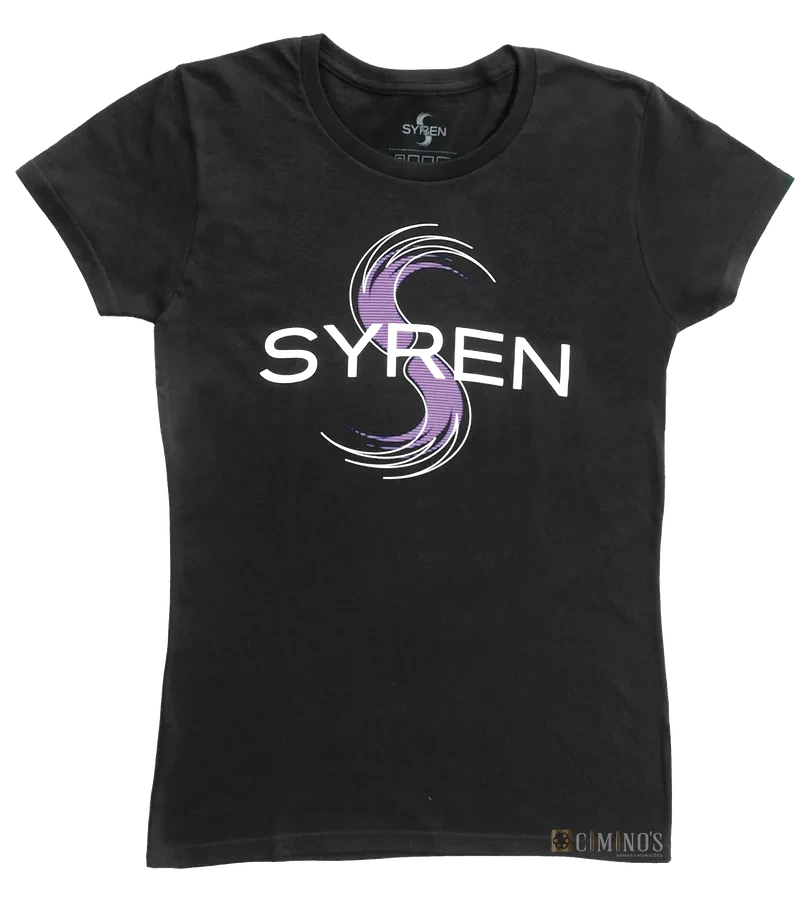 Camiseta preta com logo Syren